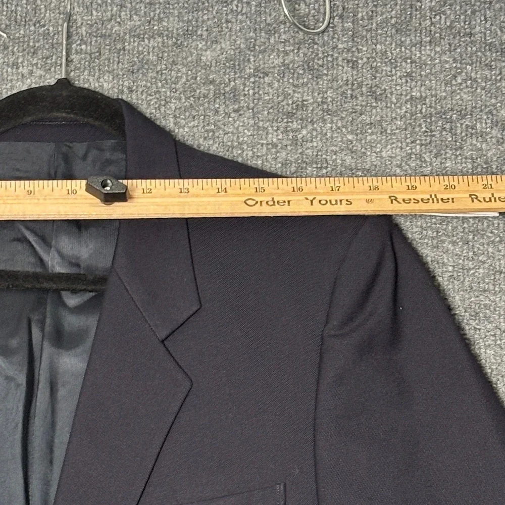 Jean-Paul Germain Sport‎ Coat Mens 42R Black Two Button Solid Made In France